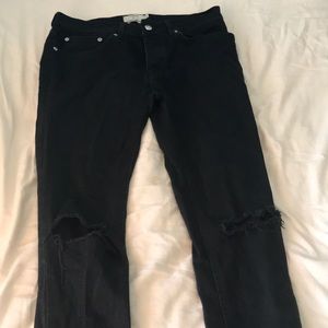 Topman black ripped jeans